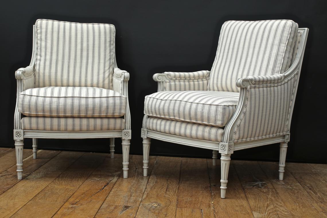 Louis XVI Striped Chairs